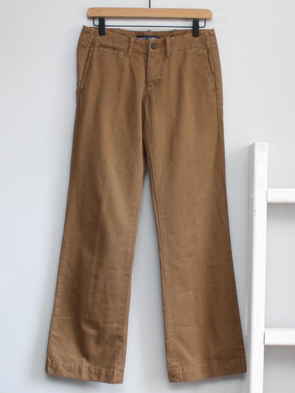 Ralph Lauren Women Blue Label Low-Rise Straight Leg Brown Trouser Pants sz 2 NWT - Picture 2 of 9